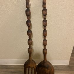Decorations Wooden Fork&spoon