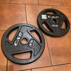 CAP 35lb Olympic weight plates set