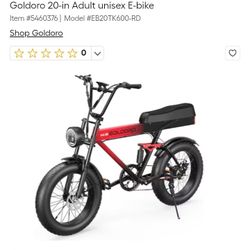 Brand New Electric Bike