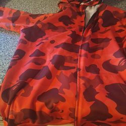 Red Bape Hoodie Size Small