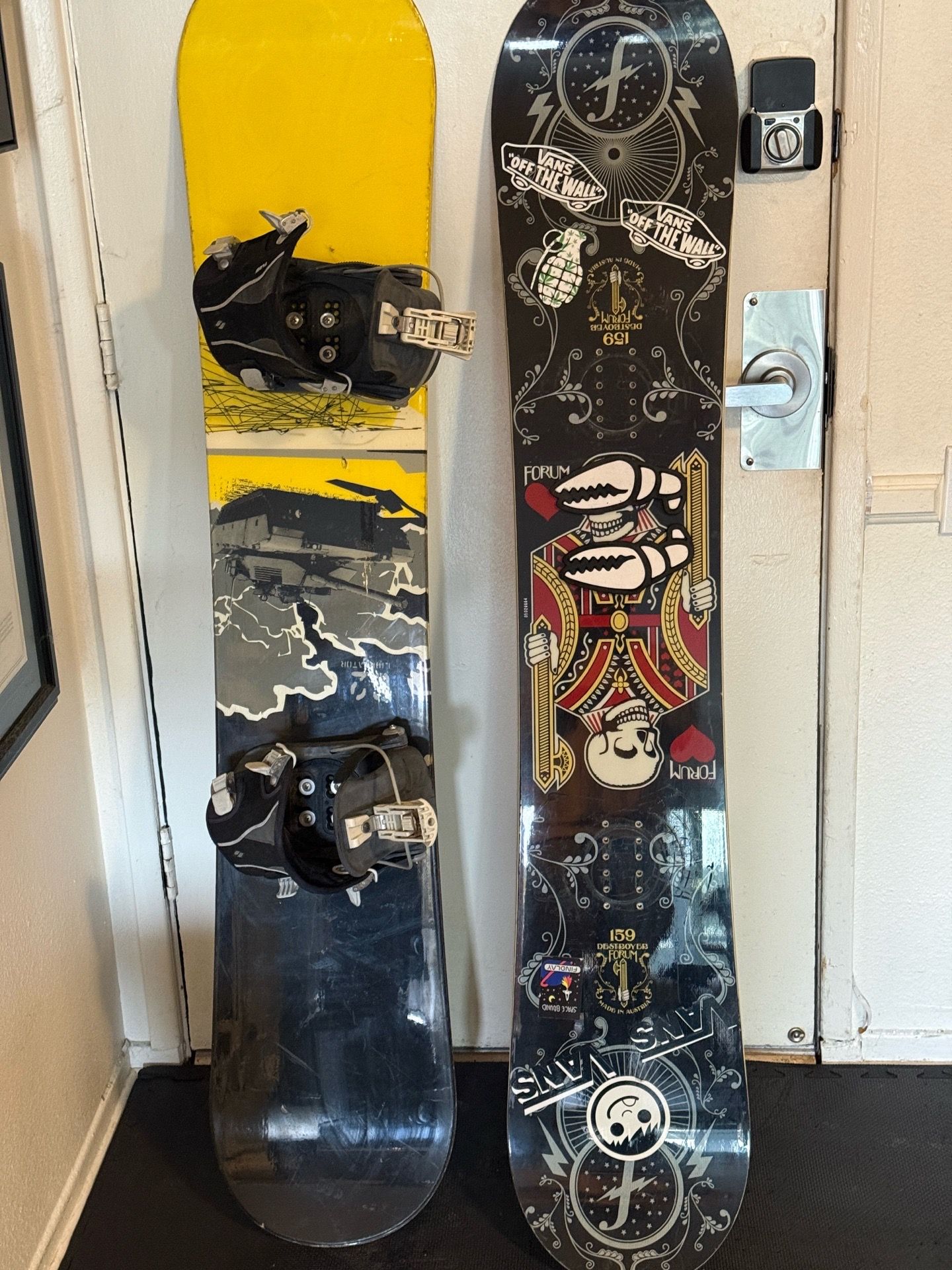 Snowboard Bundle: Rare Forum Destroyer 159 + 5150 Board w/ Bindings Price: 500 or best offer name your price.