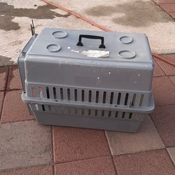 Dog cage gray