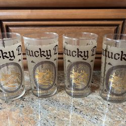 Vintage 100th Anniversary Kentucky Derby Glasses Set Of 4