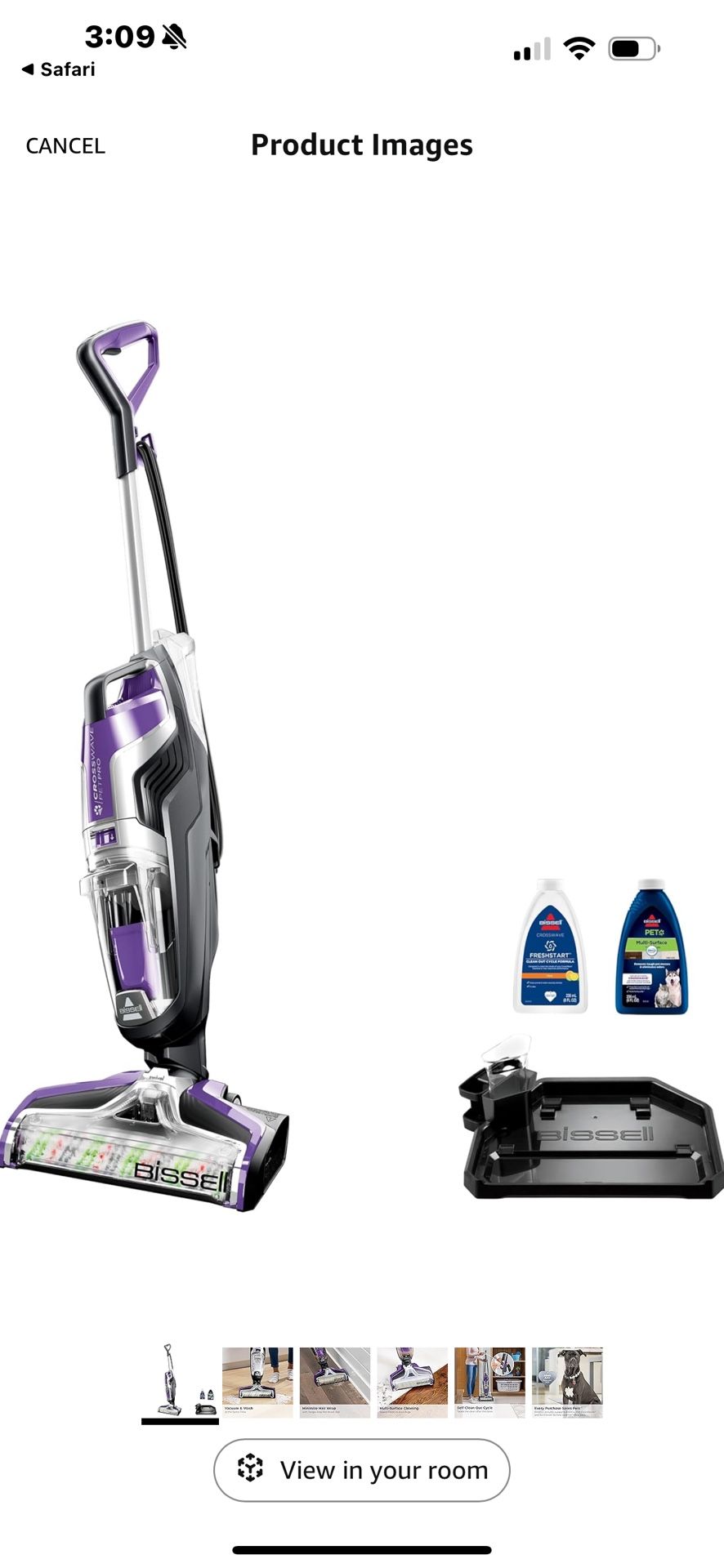 BISSELL Crosswave Pet Pro All in One Wet Dry Vacuum Cleaner and Mop