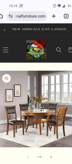 Casual Dining Table Set -Under-Table Shelf (Table + 4 Chairs)
