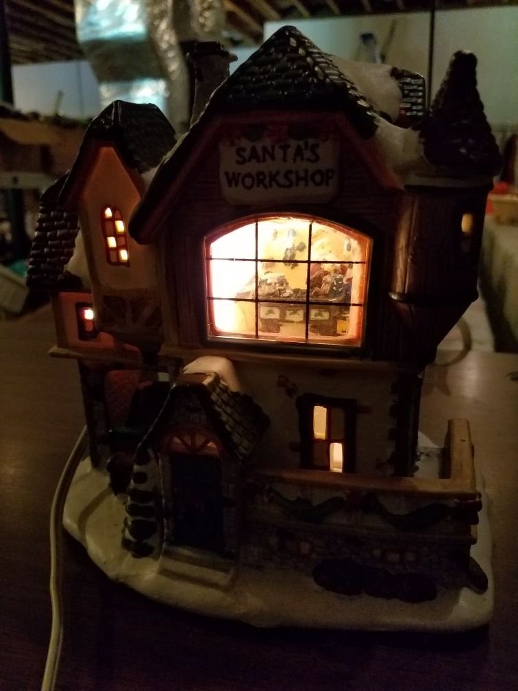 Christmas Village Light Up House