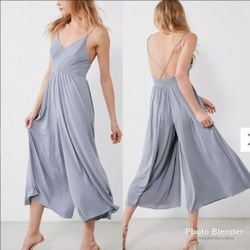 Silence + Noise Urban Outfitters Molly Cupro Culotte Jumpsuit Size Small