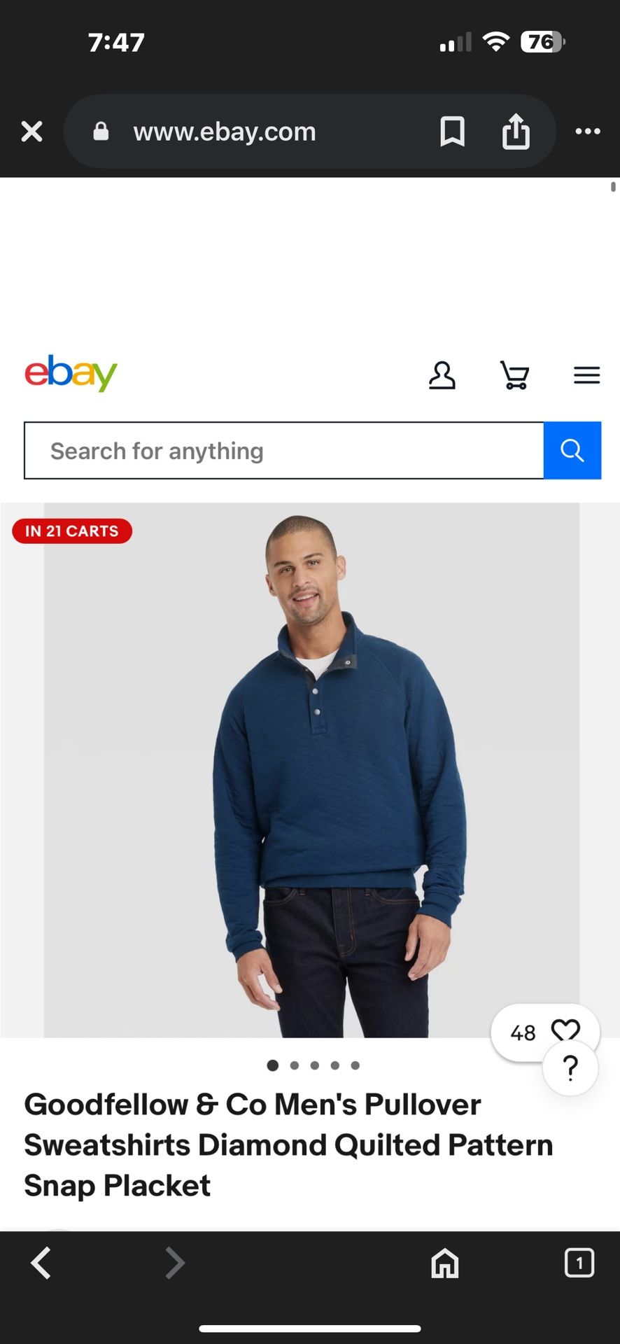 Goodfellow& Co Men's Pullover Sweatshirt