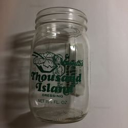 Vintage Marzetti’s Thousand Island Dressing jar, made by Brockway Glass Co. for T. Marzetti Co. - American Made in Washington, PA - read description