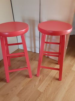 Set of 2 Cherry Bar stools, 24"