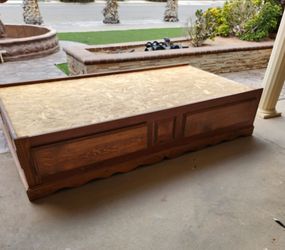2 Twin Wood Box Bed Frames w / droors