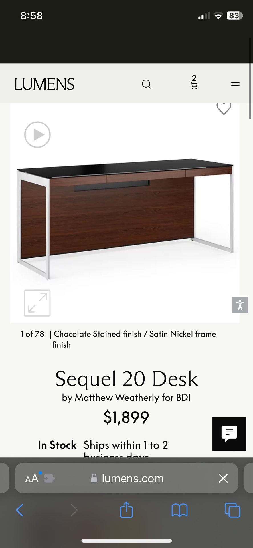 Used BDI Desk (in Good Condition)
