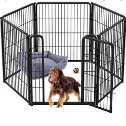 32" H 6 Panels Dog Playpen Kannel Indoor