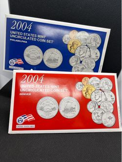 2004 U.S. Mint Uncirculated Coin Set (P & D Mint Set) – Complete 2-Set Bundle
