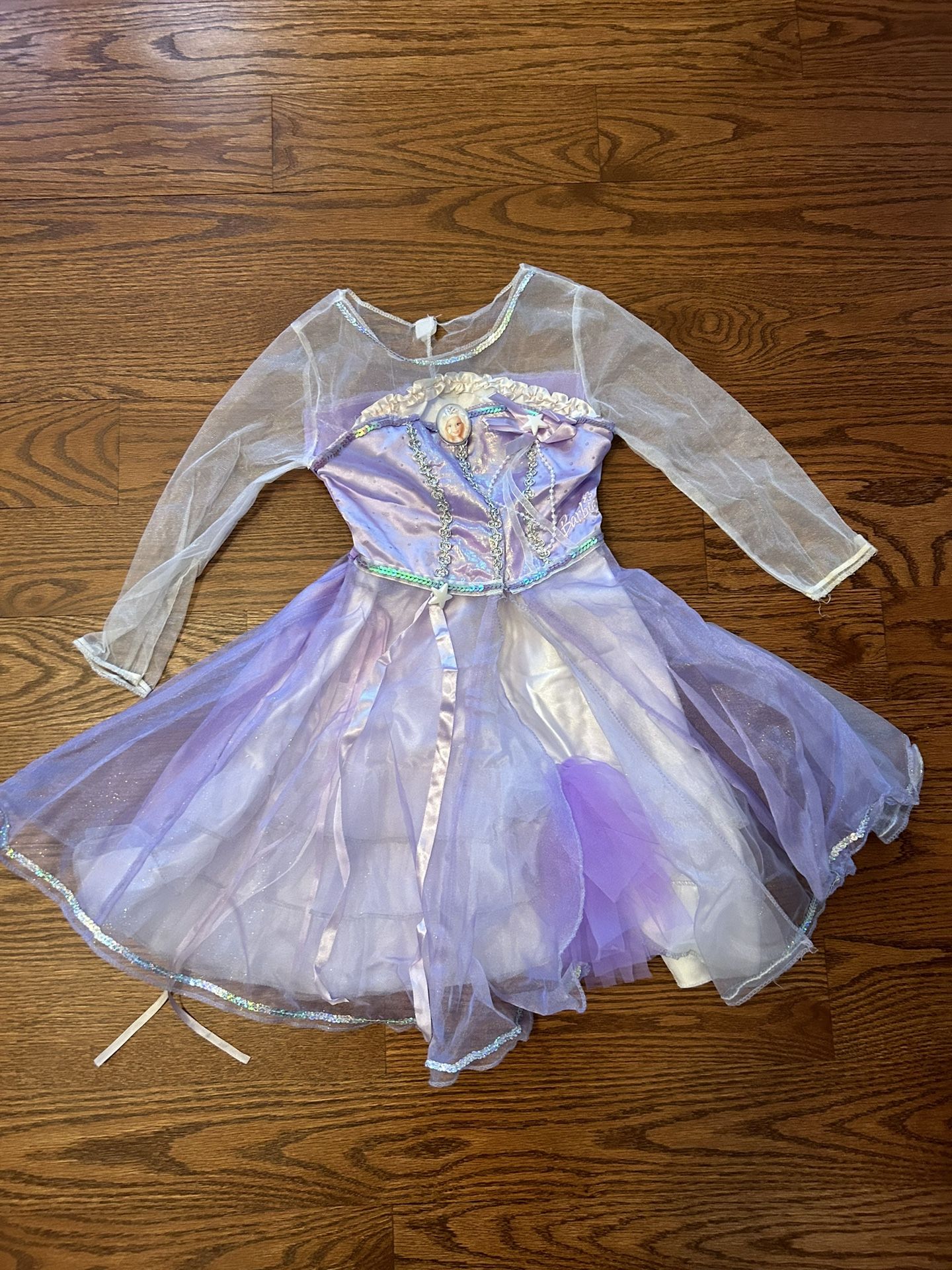 Girls, Barbie Magic Pegasus Purple Transforming Princess Dress, Small 4 To 6