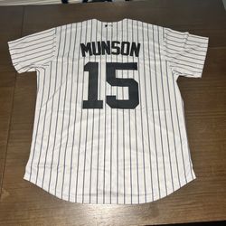 Thurman Munson New York Yankees Baseball New Adult Large Fast Ship MLB Jersey L 