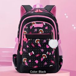Cuty Cartoon Girl Print Knapsack