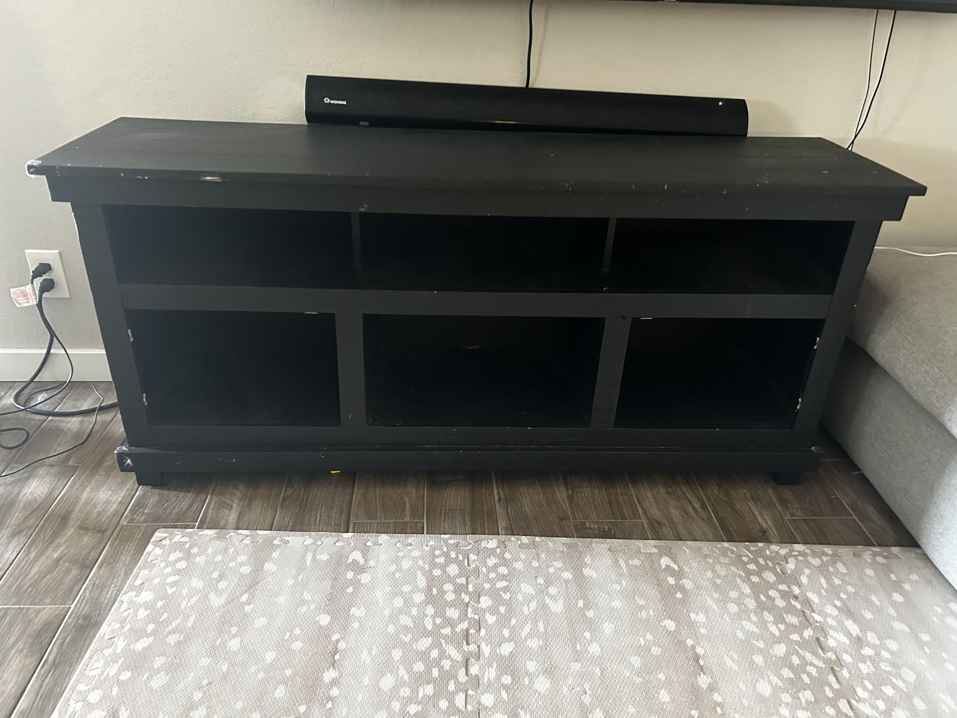 Black Wooden Tv Stand 