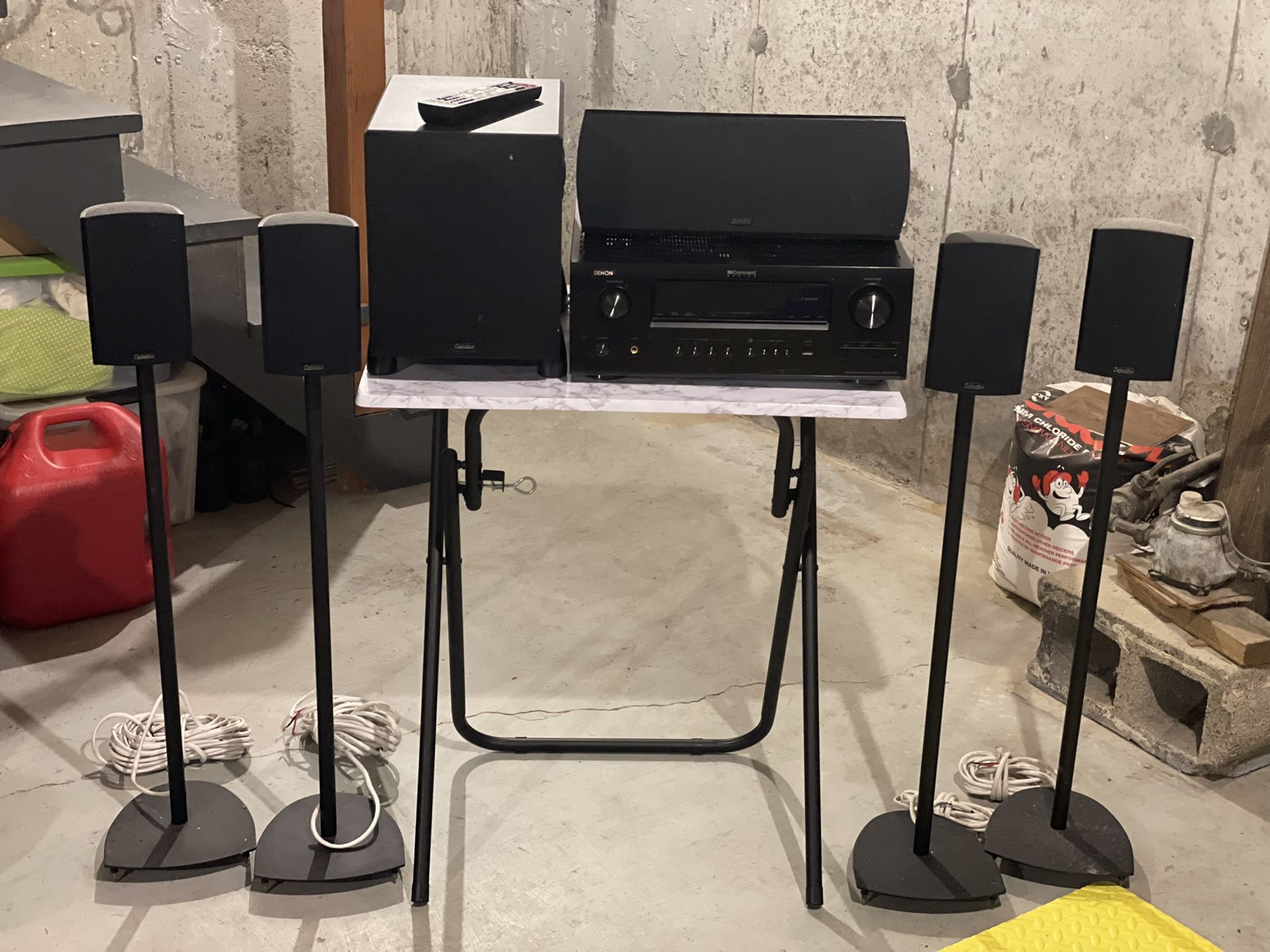 Denon Receiver and Definitive Technology Surround System