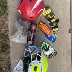 Softball Helmets And Gloves