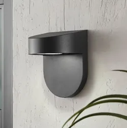 6.1 in. Black integration LED Hardwired Outdoor wall Light Lantern Scone with Frosted Glass