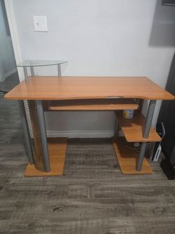 Wood and glass table