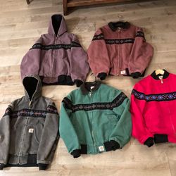 Vintage Carhartt Aztec Jackets 