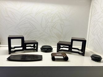 Vase Bottle Figurine Display Stands Rosewood Zitan 