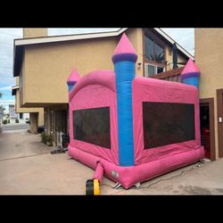 13x13 Pink Castle Commercial Grade Jumper With Blower