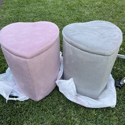 Hello Kitty Storage Stool Pink And Grey