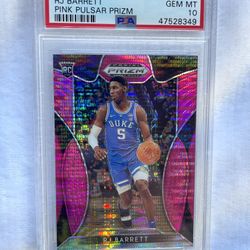 2019/20 Panini Prizm DP Draft Pick Pink Pulsar RJ Barrett RC #66 PSA 10 GEM MT