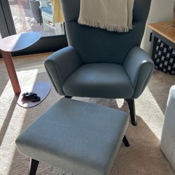 Blue Chair/ottoman - Price Reduced - $98.00