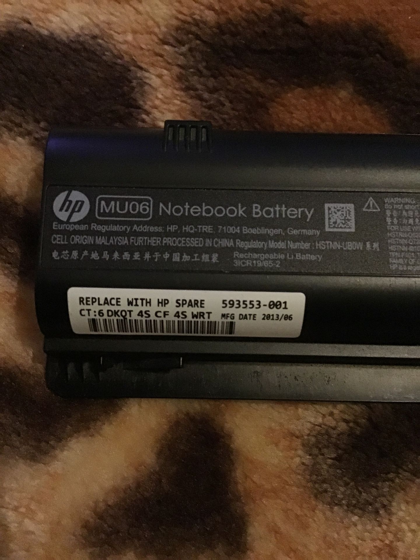 hp MU06 Notebooks Battery