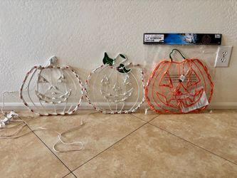 Lighted window Pumpkin decor