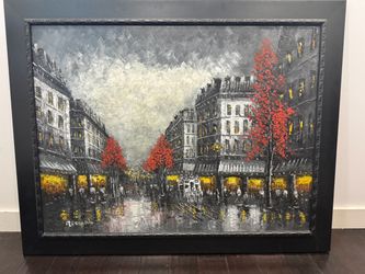 Large Painting With Frame