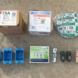 Electrical Supply Bundle – Breakers, Boxes, Outlets, Wire, Outdoor Outlet & More
