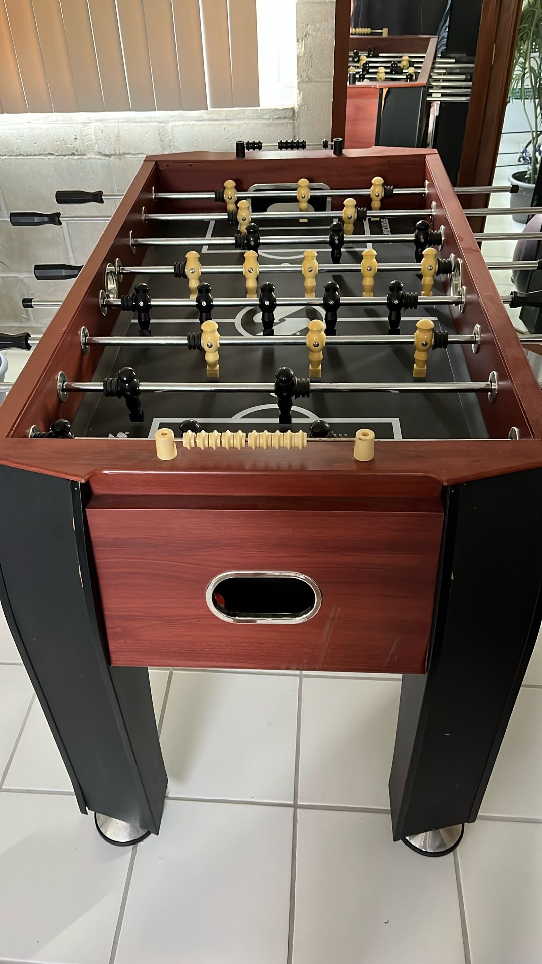 Foosball Table With 6 Balls. Nice Shape, Level Playing Field