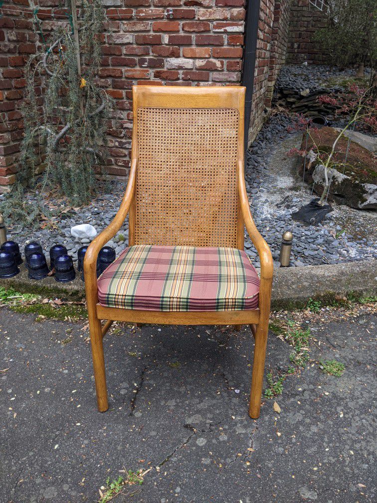 Drexel Heritage Mid Century Oak and Cane Chair