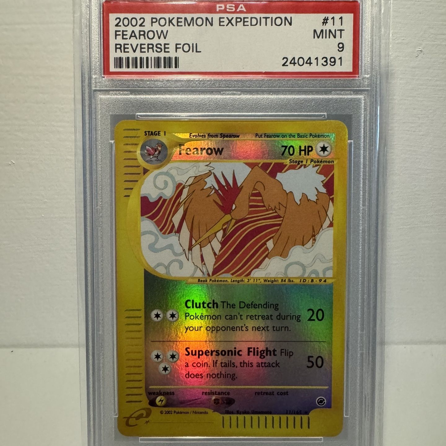 fearow pokemon card Lt. Surge's No.022 Holo Colorless Repeating Drill (20) Flip 5 coins Pokemon TCG Fearow 11/165 Reverse