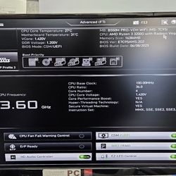 Msi B550m WiFi Am4 No Cpu Or Ram