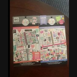 2 THE HAPPY PLANNER STICKER BOOKS  PRODUCTIVITY BASIC PLANNER JOURNAL SCRAPBOOK BASICS