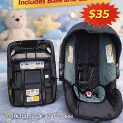 👶 Infant Car Seat w/ Base – $35 – Ready to Go! 👶