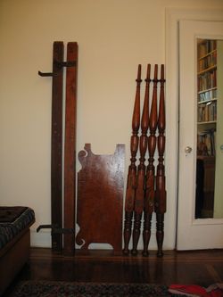 Matching antique twin beds