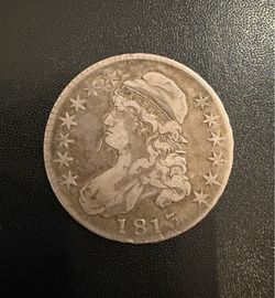 1813 capped bust half 50C/UNI error