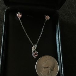 Petit Amethyst Necklace and Earring Set