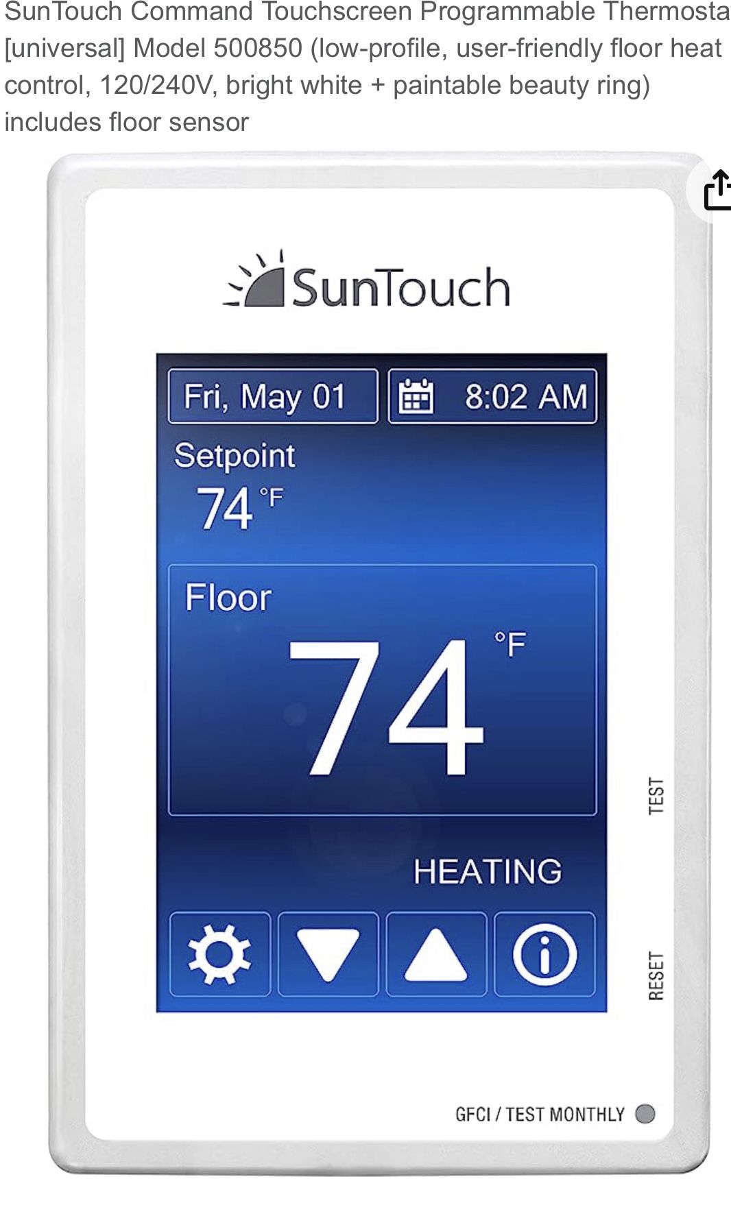 SunTouch Command Touchscreen Programmable Thermostat [universal