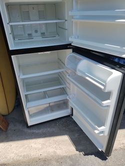 Black Whirlpool refrigerator