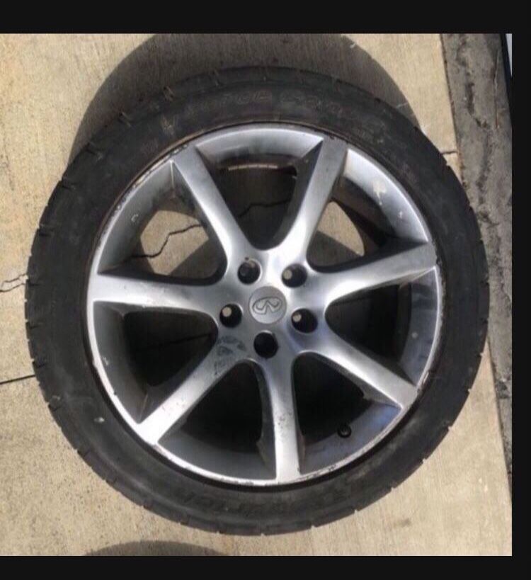 1 X 245/45r18 5x4.5 5x114.3 Stock Infiniti G35 G37 Lexus IS Toyota Camry Ford Mustang Civic Sentra Altima rim Wheel Tire!!!!!