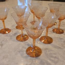 Depression Glass Champagne Glasses