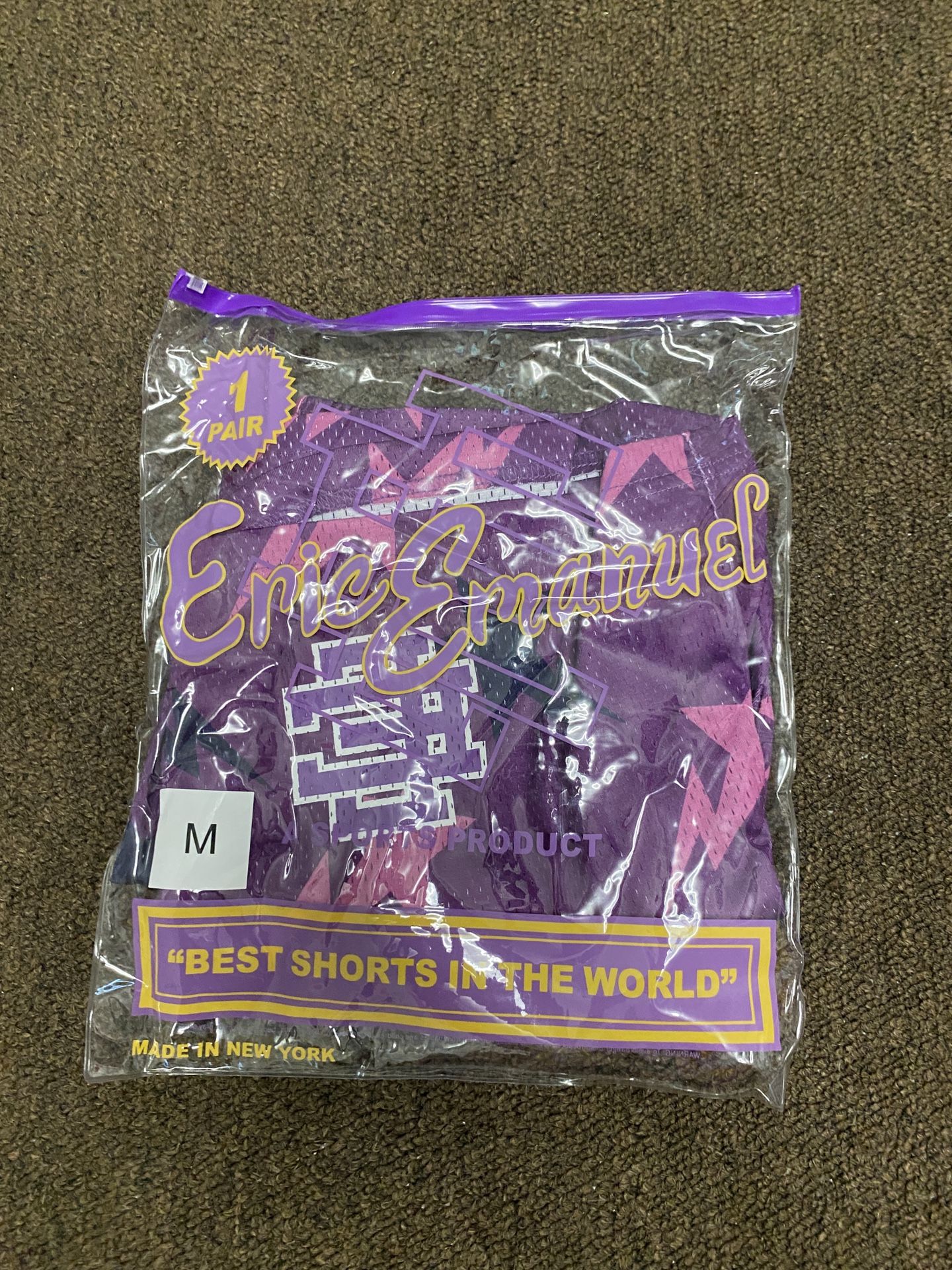 Eric Emanuel Shorts X Bape Miami Purple